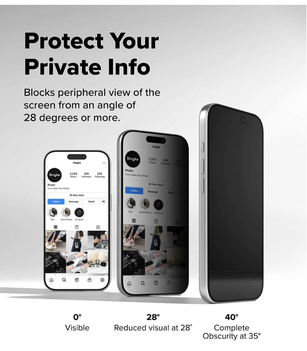 iPhone 17 Pro Screen Protector Privacy Tempered Glass 